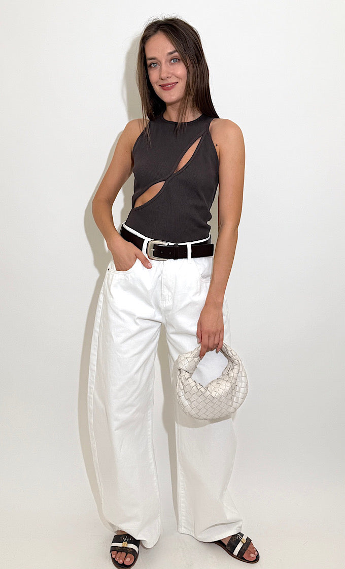YVONNE BROWN TANK TOP