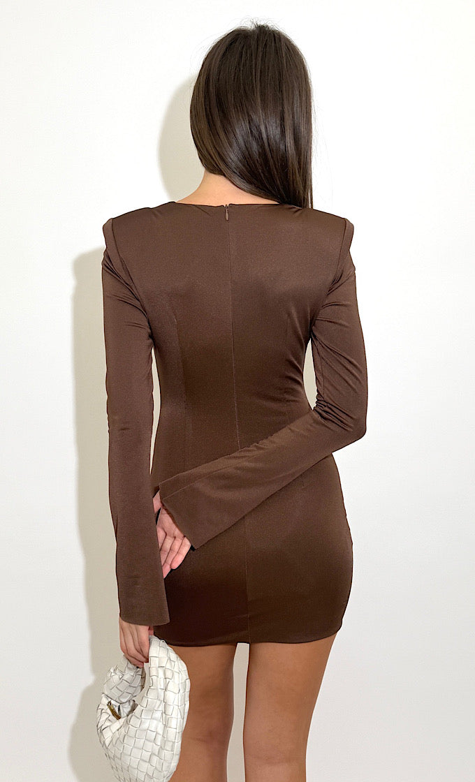 שמלת רוסריו חומה