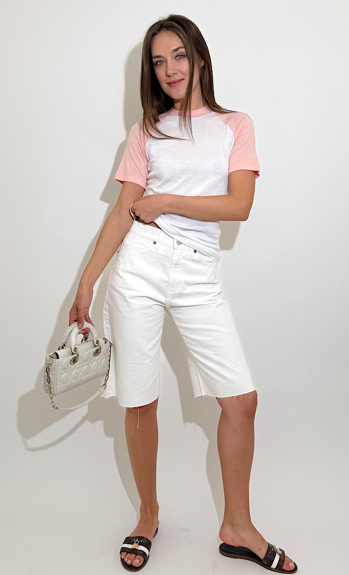 RINGO WHITE BERMUDA JEANS