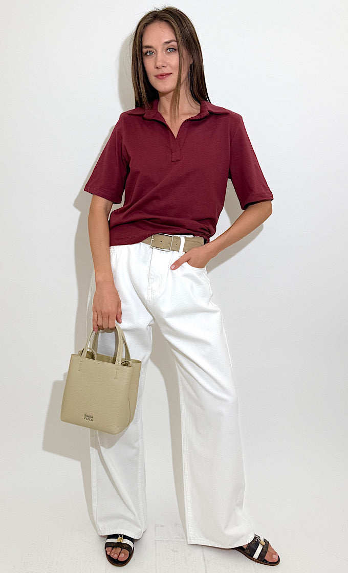 חולצת ריילי בורדו