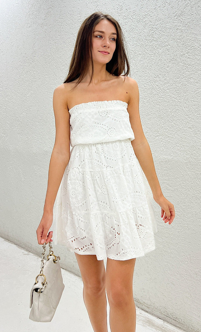 שמלת מיקה לבנה