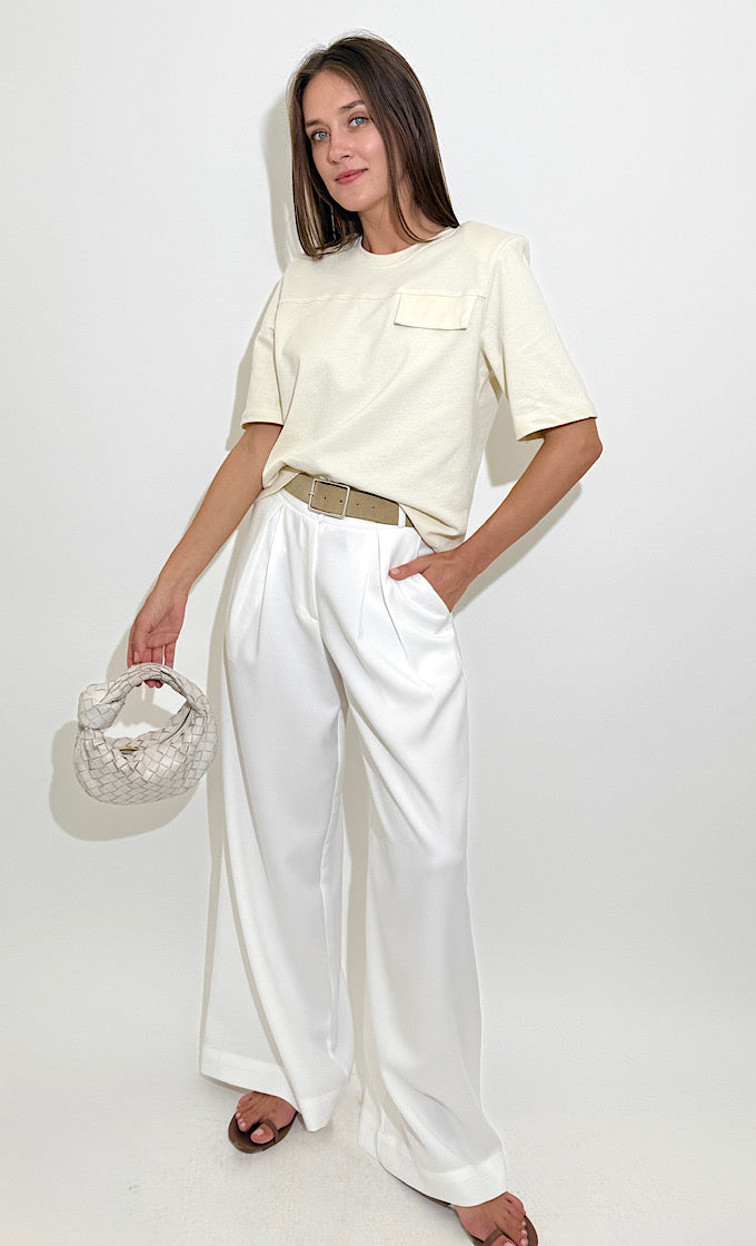 WHITE PORTOFINO PANTS