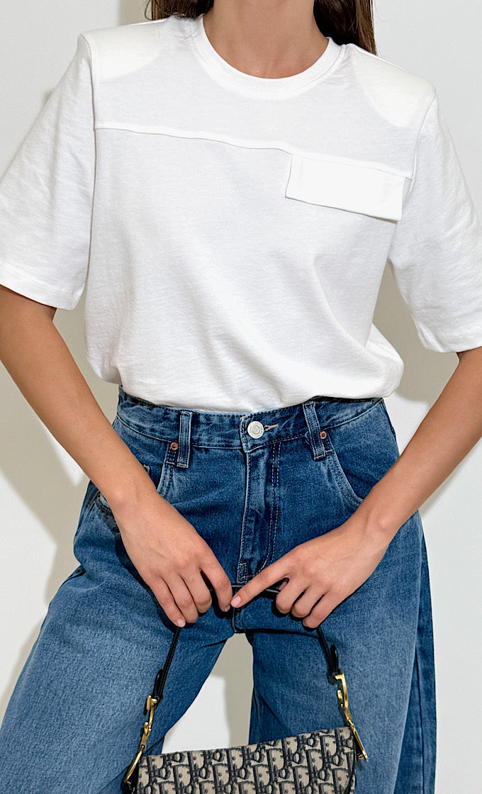 WHITE CAPRI SHIRT