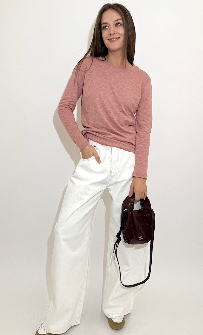 חולצת קורי מפתח עגול פודרה