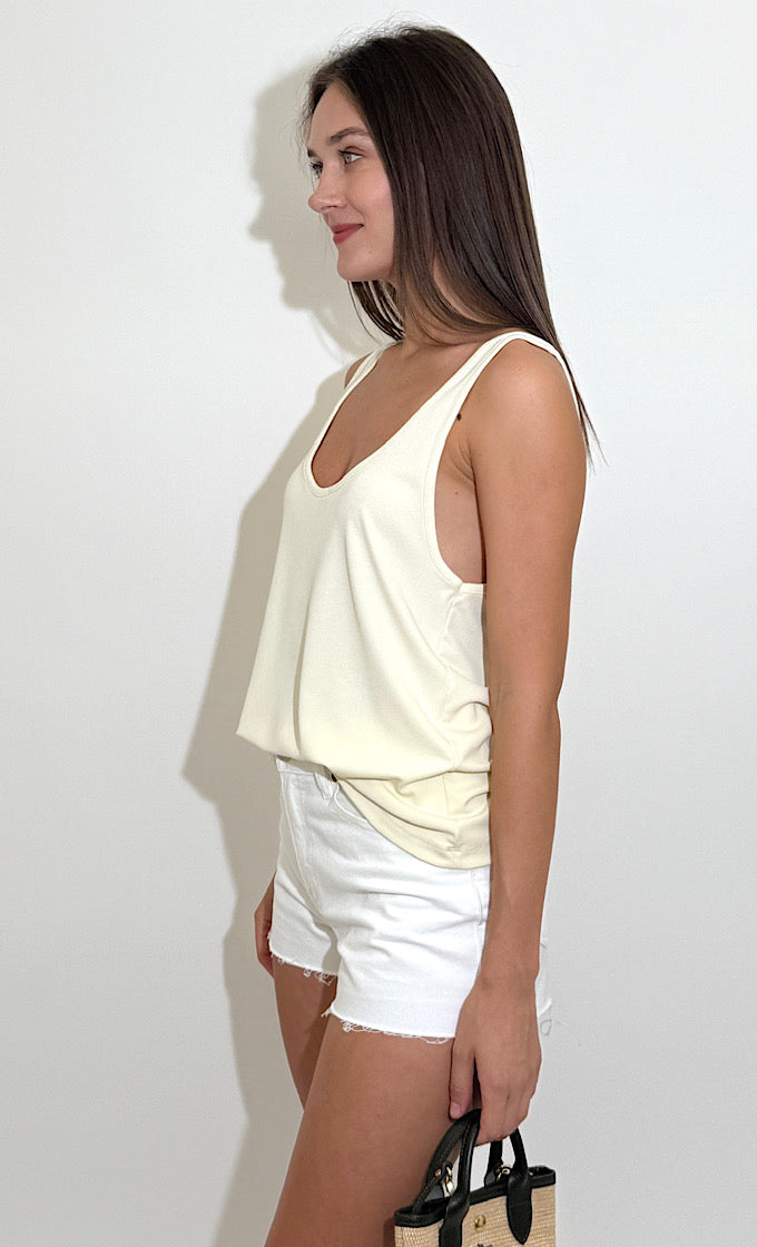GLORIA BUTTER YELLOW TANK TOP