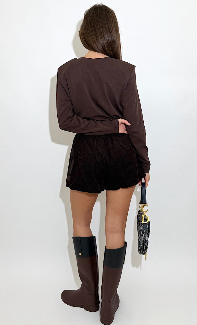 חולצת אשלי חומה