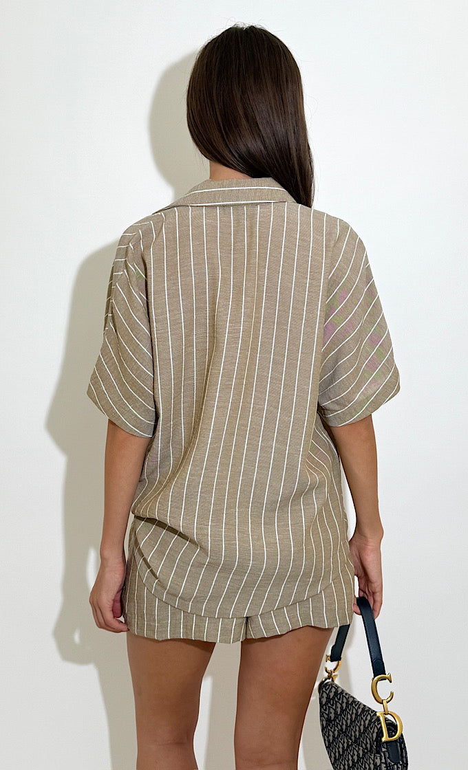 MOCHA STRIPED SORRENTO SUIT