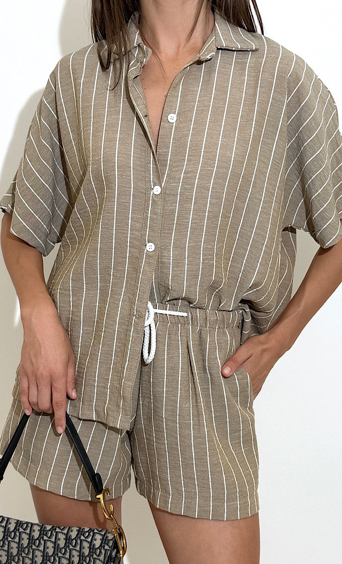 MOCHA STRIPED SORRENTO SUIT