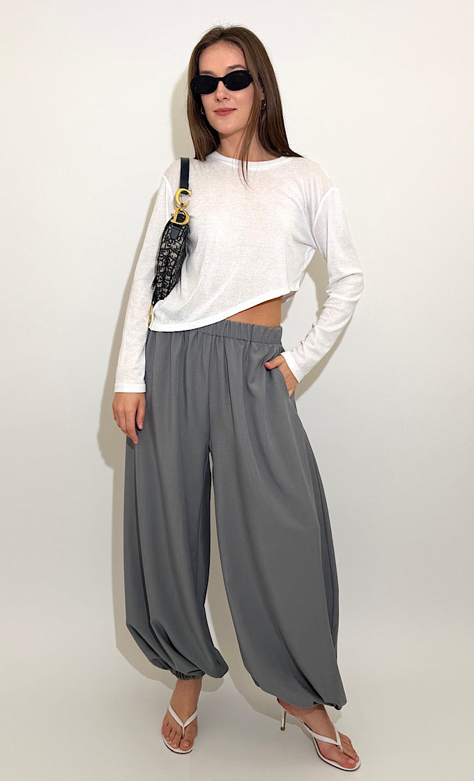 מכנס לווין אפור