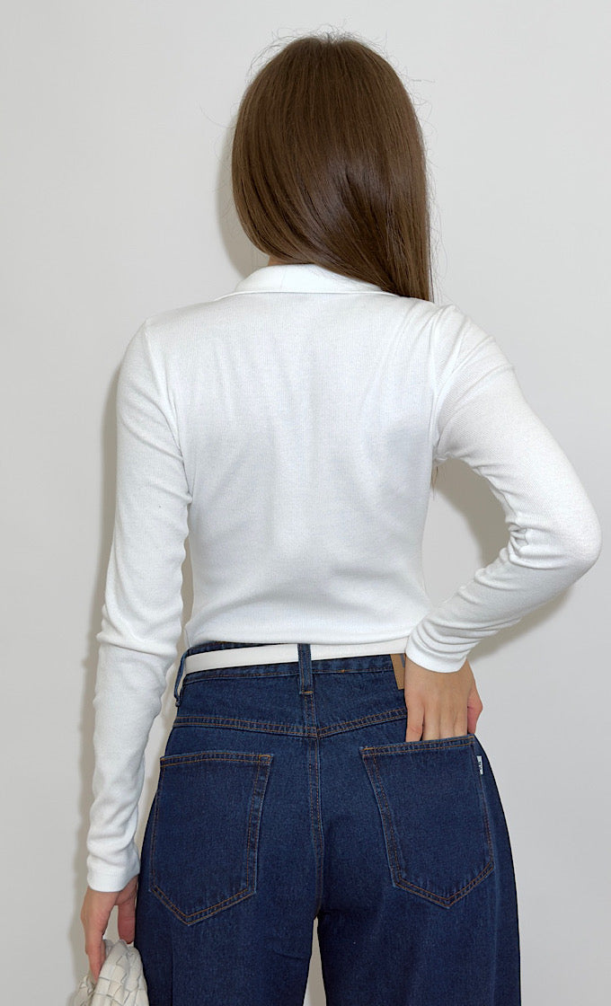 חולצת מיילס לבנה