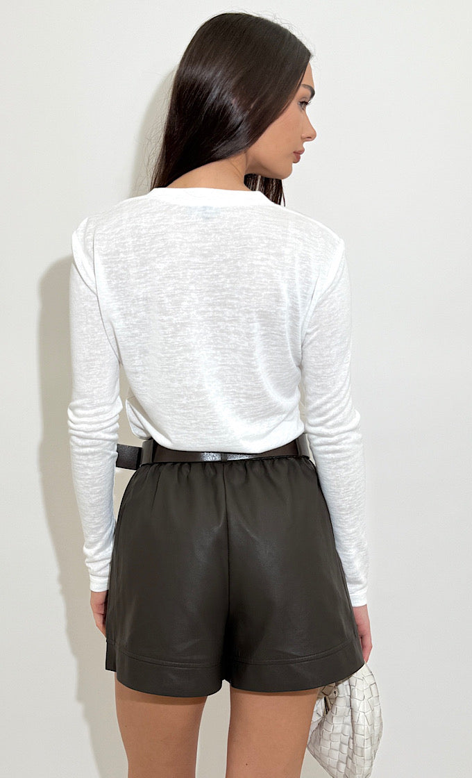 ROCKY V-NECK WHITE SHIRT