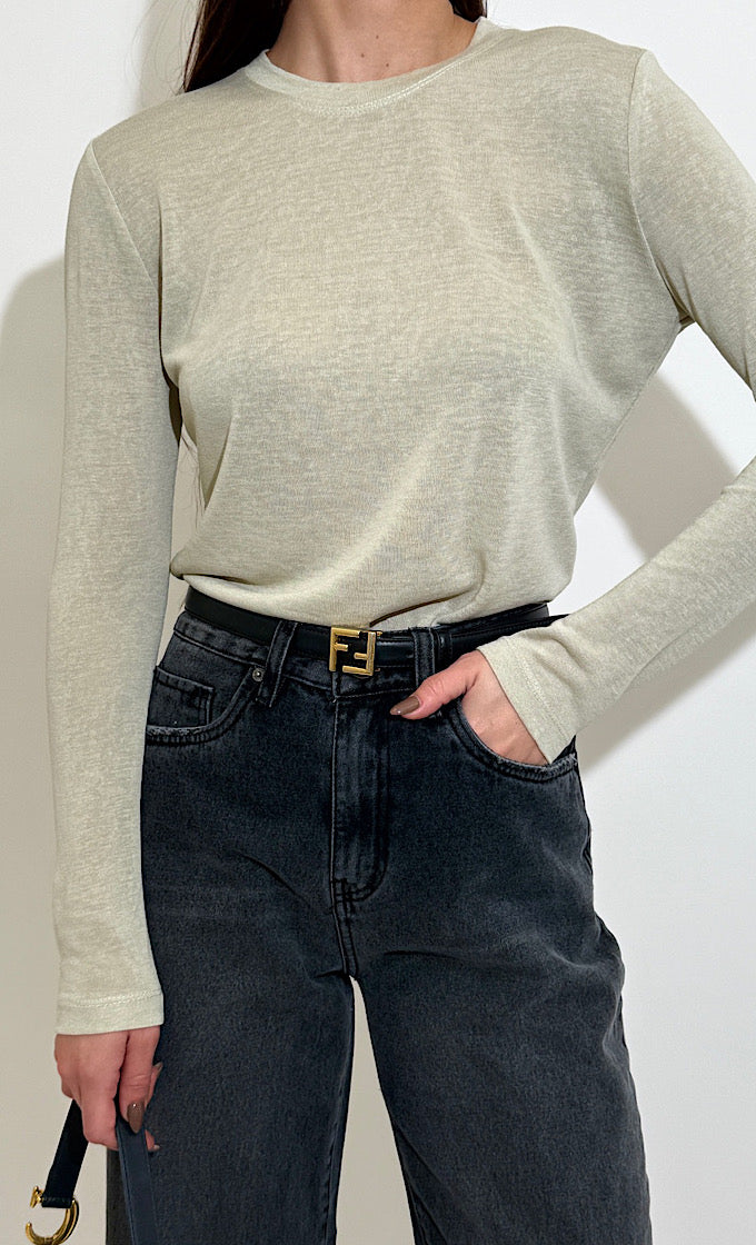 ROCKY ROUND NECK OFF WHITE SHIRT