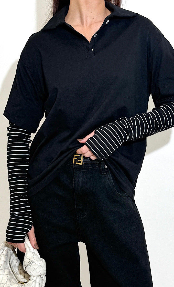 חולצת מיכל שחורה