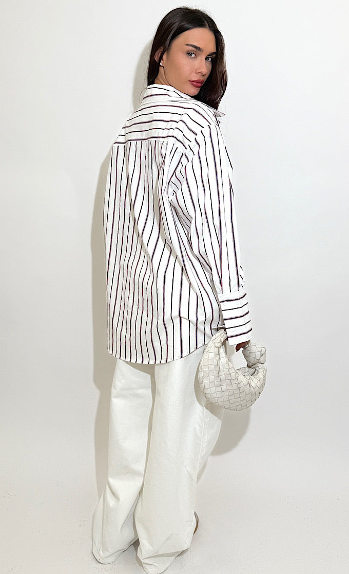 CONNOR WHITE STRIPED SHIRT