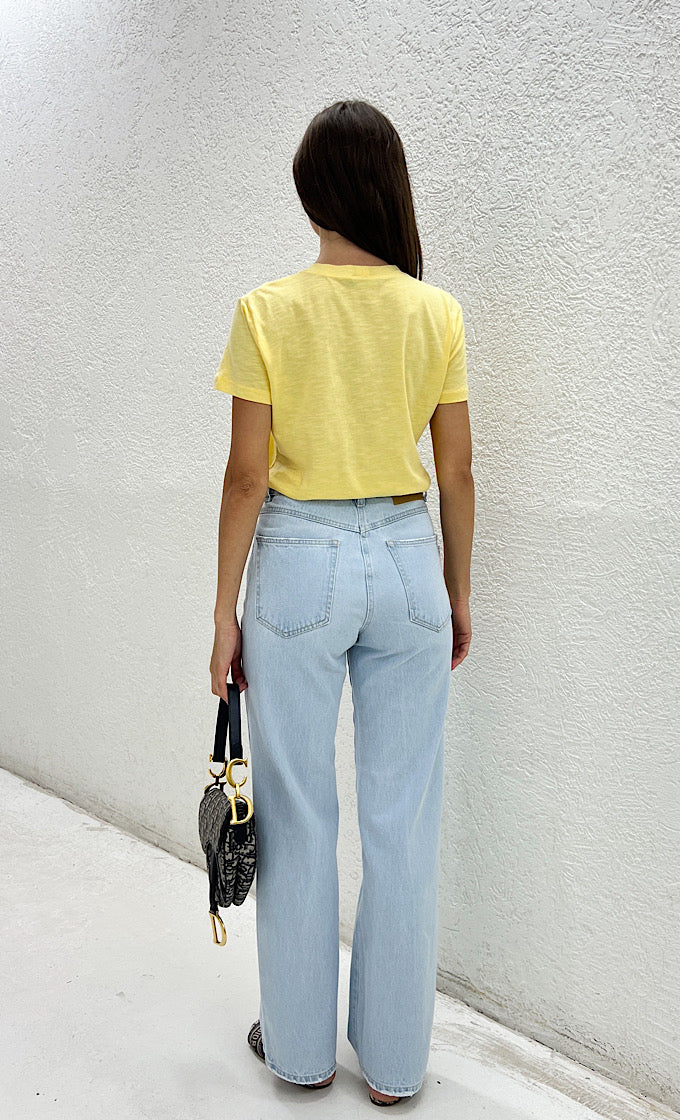 LIA ROUND NECK T-SHIRT YELLOW