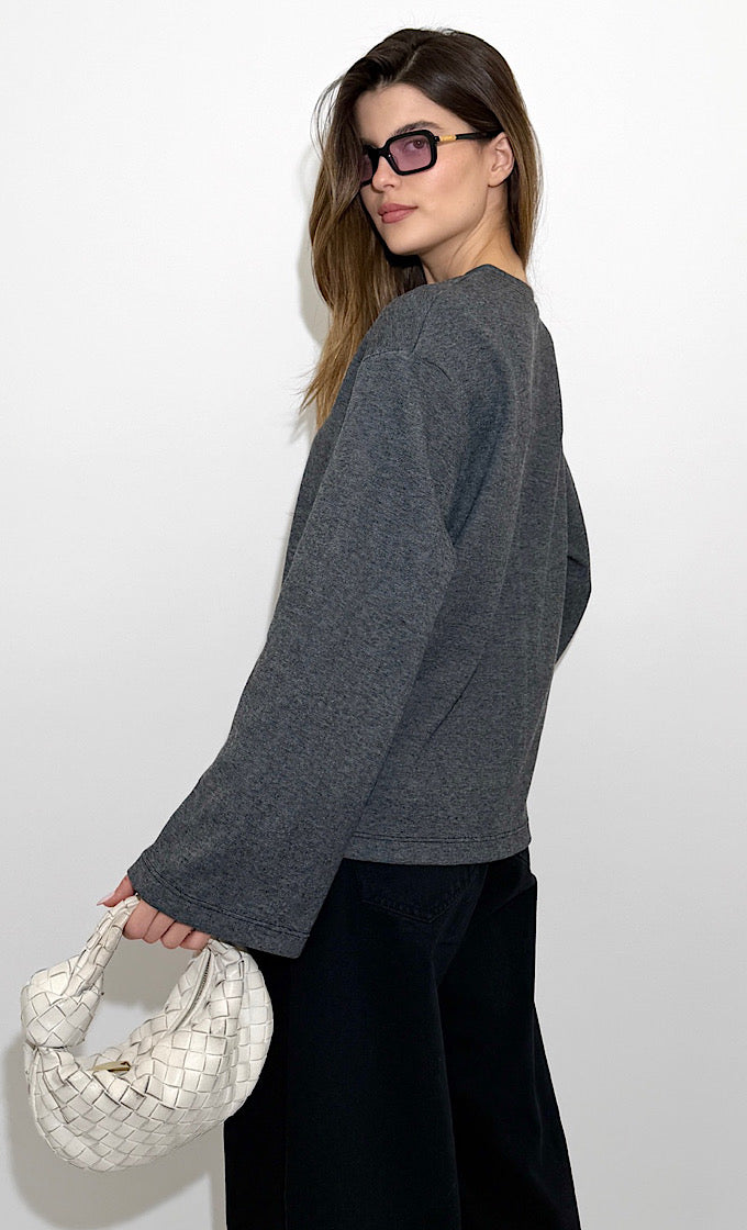 BRITNEY DARK GRAY SHIRT