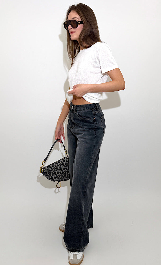 ג'ינס לני אפור