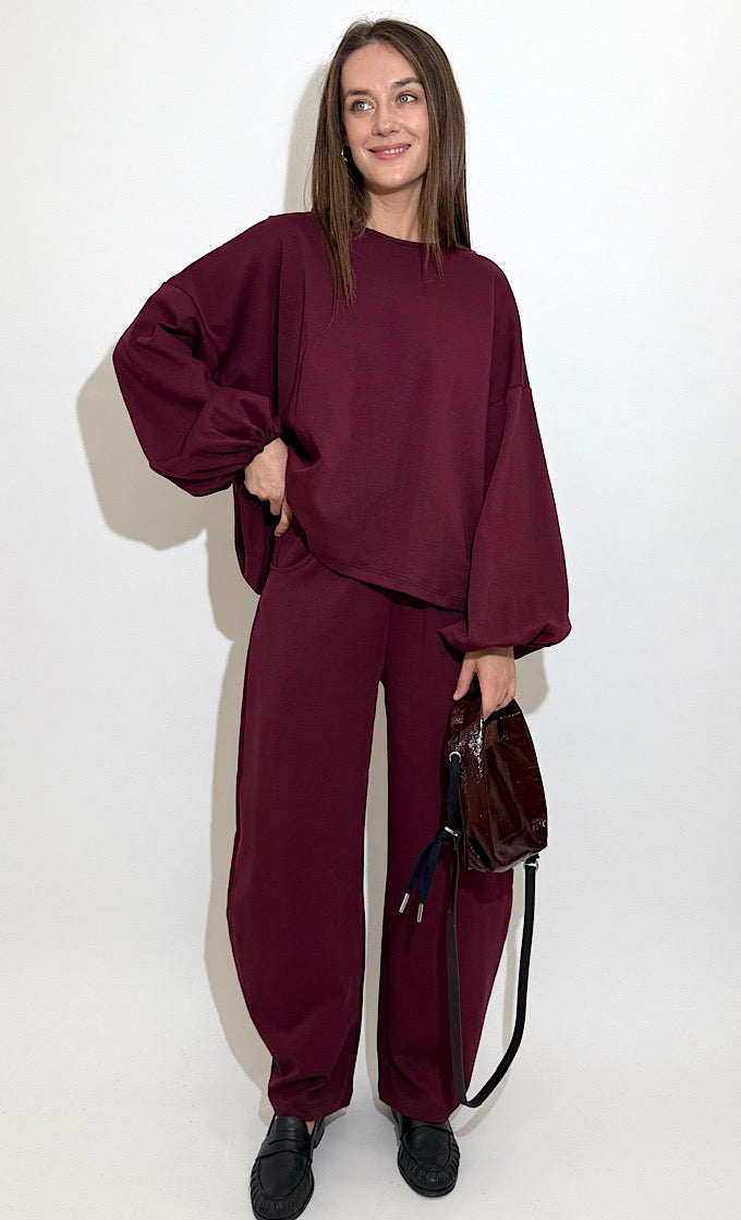 LIZZIE BURGUNDY SUIT