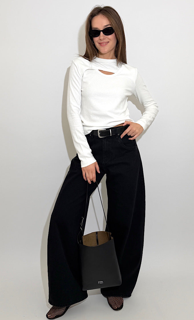 חולצת הילרי לבנה