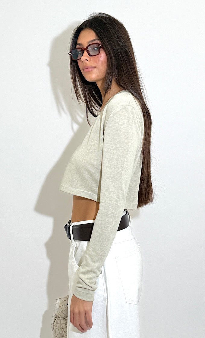 FLORI V-NECK OFF WHITE SHIRT