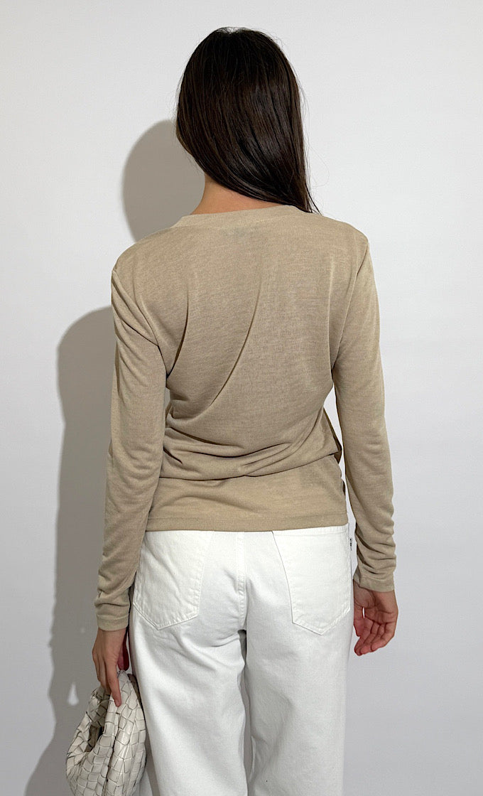 ROCO OFF WHITE V NECK SHIRT