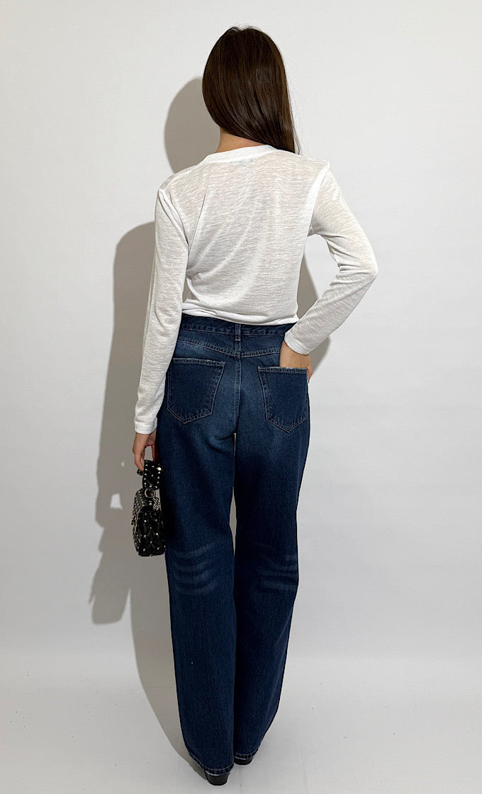ROCO WHITE V NECK SHIRT