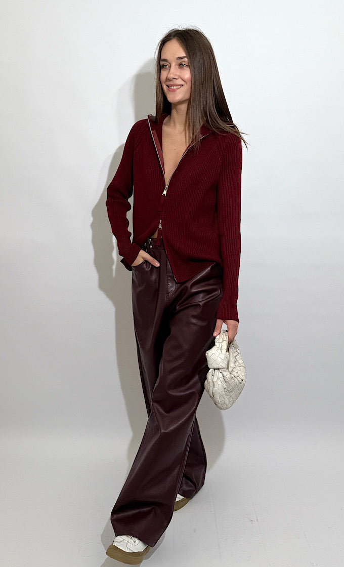 Camila BURGUNDY knit