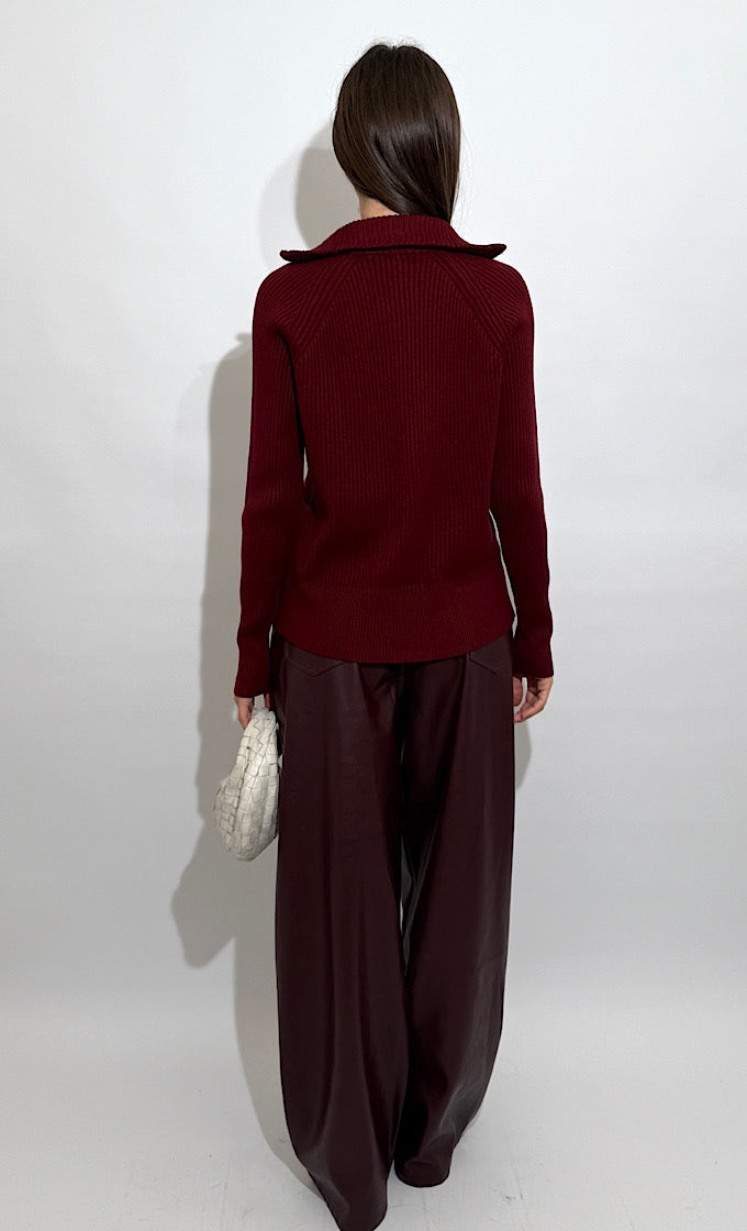 Camila BURGUNDY knit