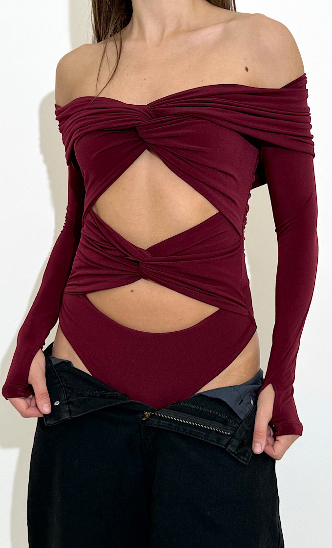 בגד גוף לאורה בורדו