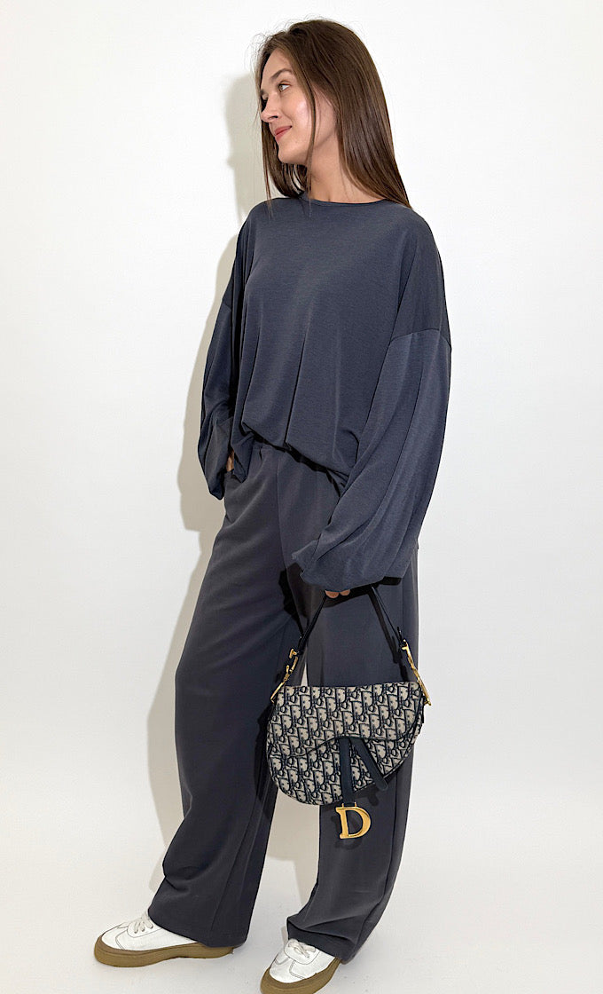 חולצת פאקו אפורה