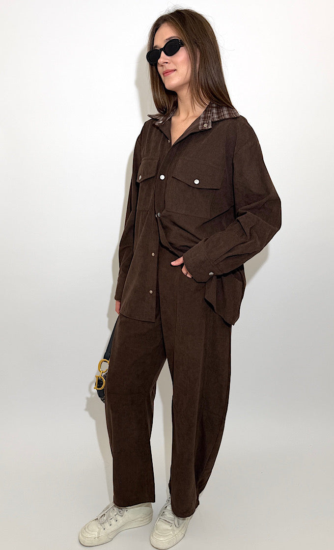 חולצת וואלי חומה