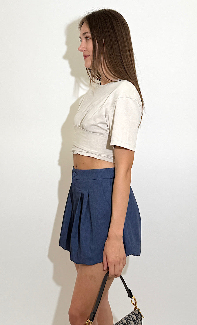 חולצת נדין אוף וויט