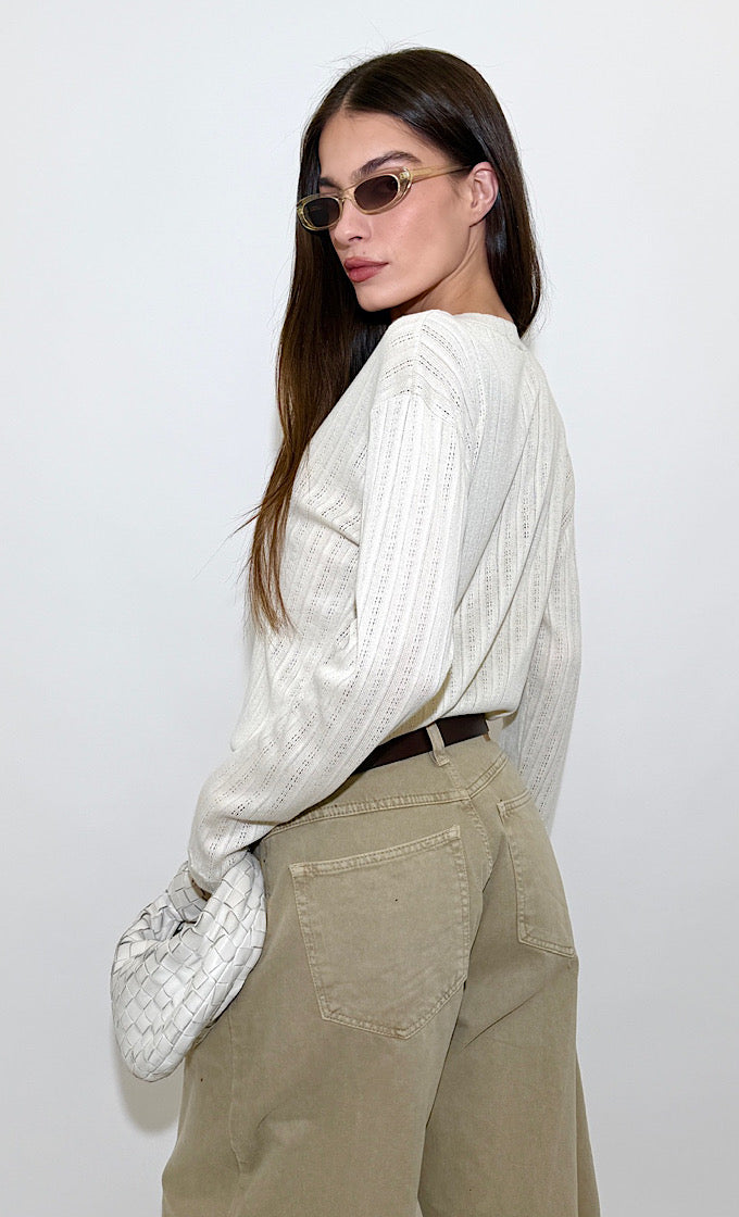 ODELL V-NECK OFF WHITE SHIRT