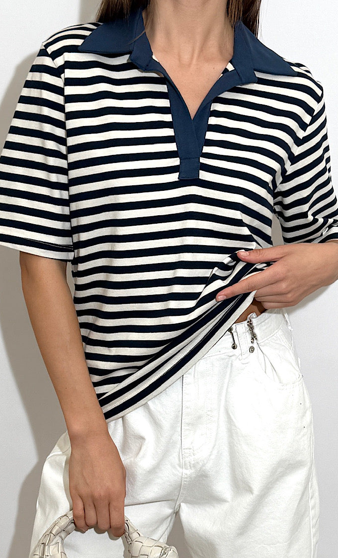 KIARA BLUE STRIPED SHIRT