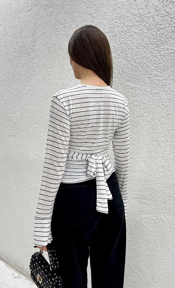 Refael shirt black stripes