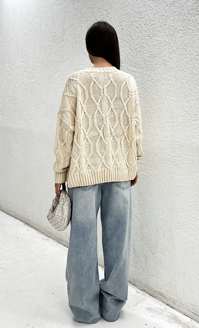 Emily cream knitwear