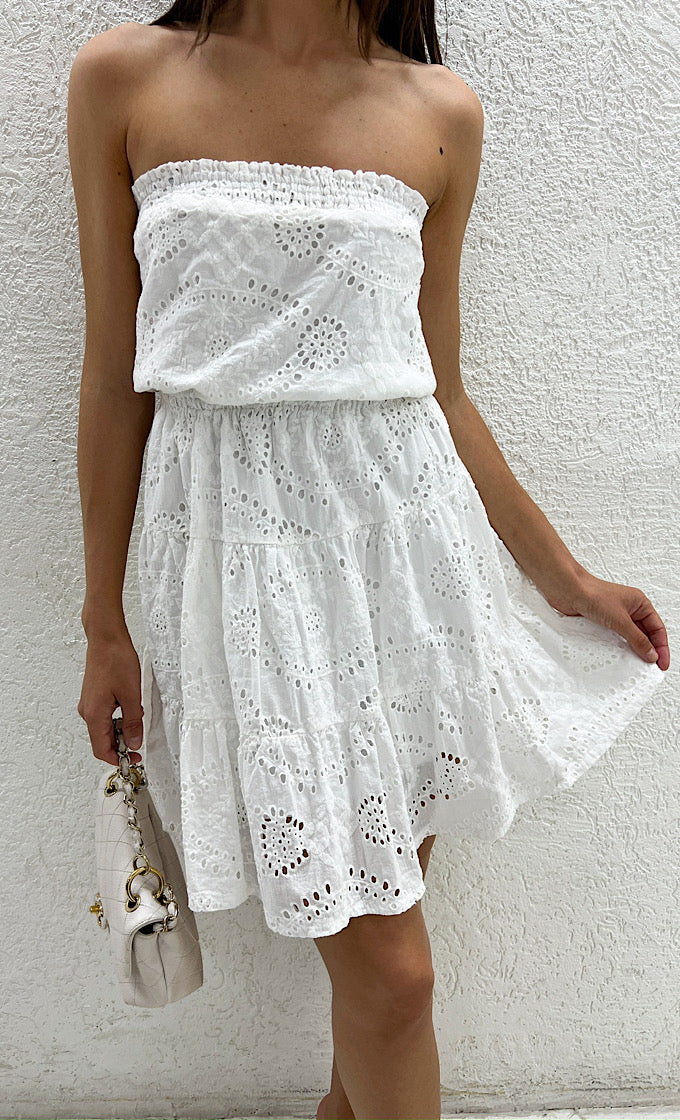 שמלת מיקה לבנה