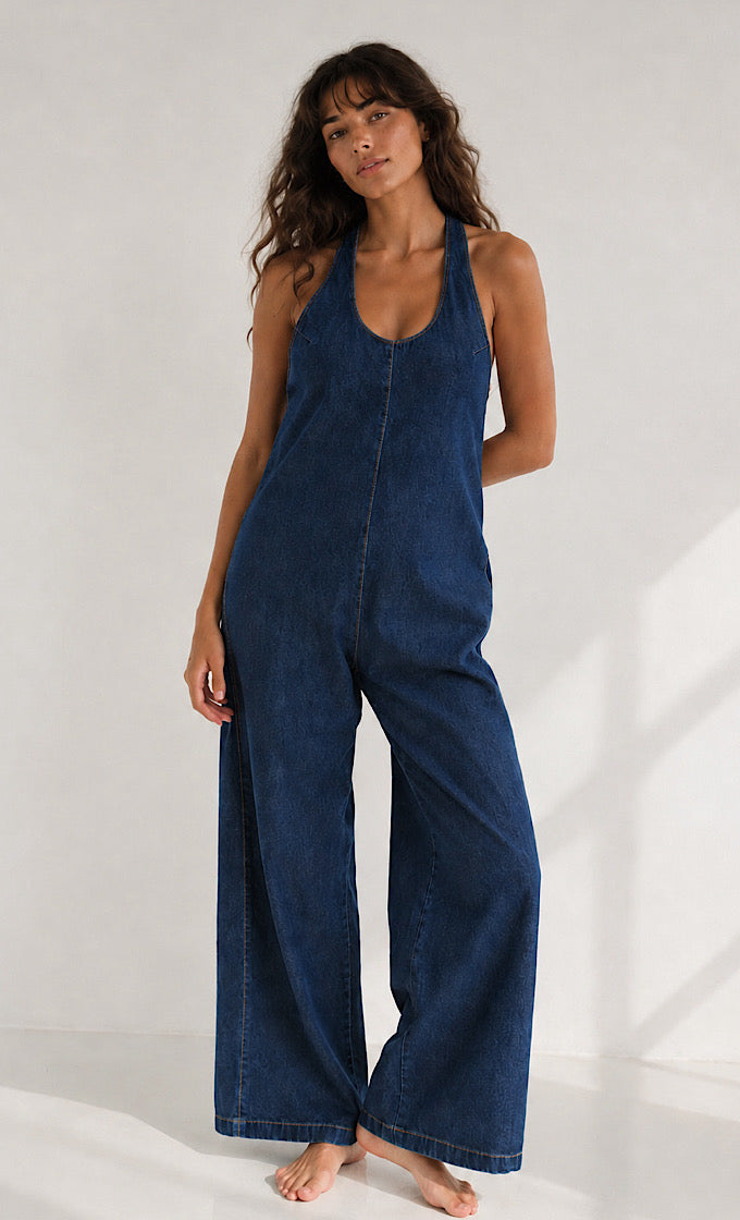 אוברול ג'ינס קוני כחול