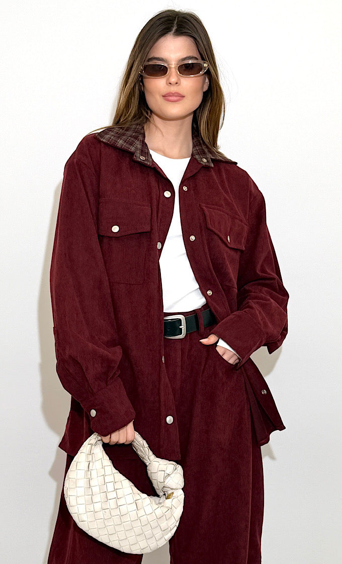 WALLY BURGUNDY  SHIRT