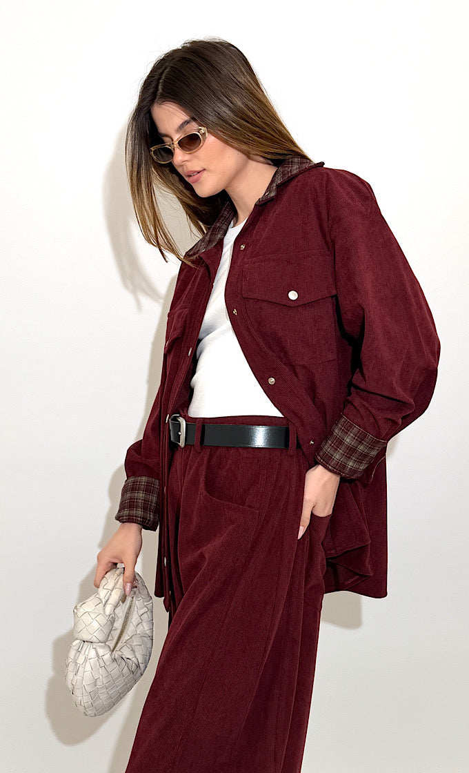 WALLY BURGUNDY  SHIRT