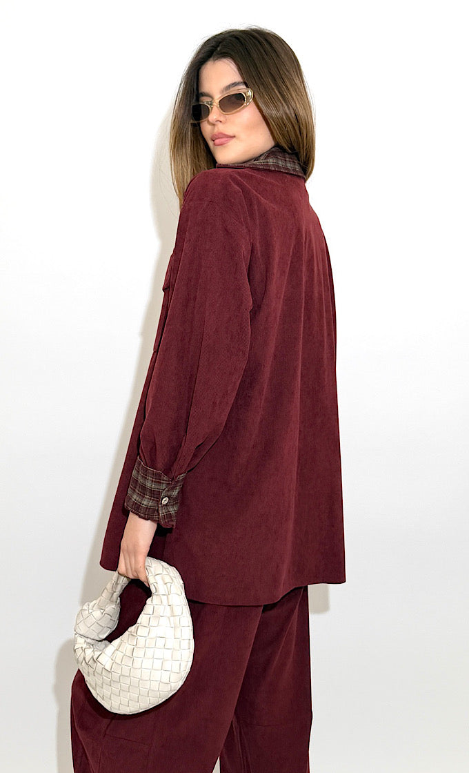 WALLY BURGUNDY  SHIRT