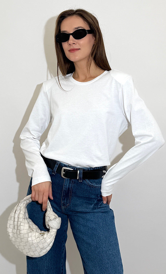 חולצת אשלי לבנה