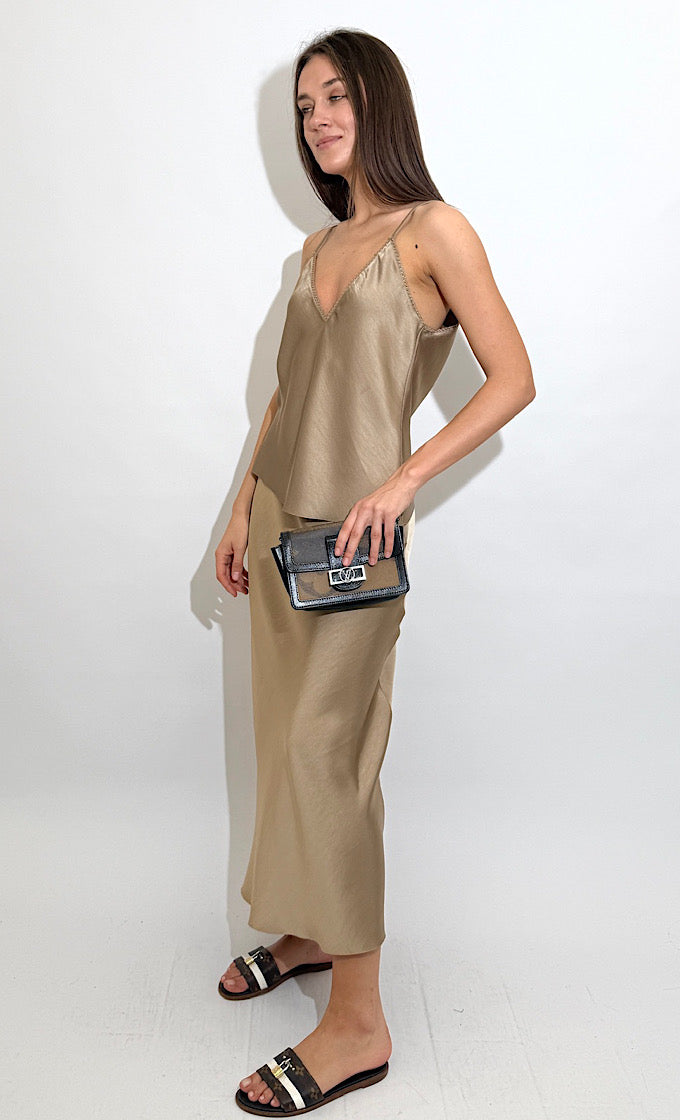 VERONICA BROWN SKIRT