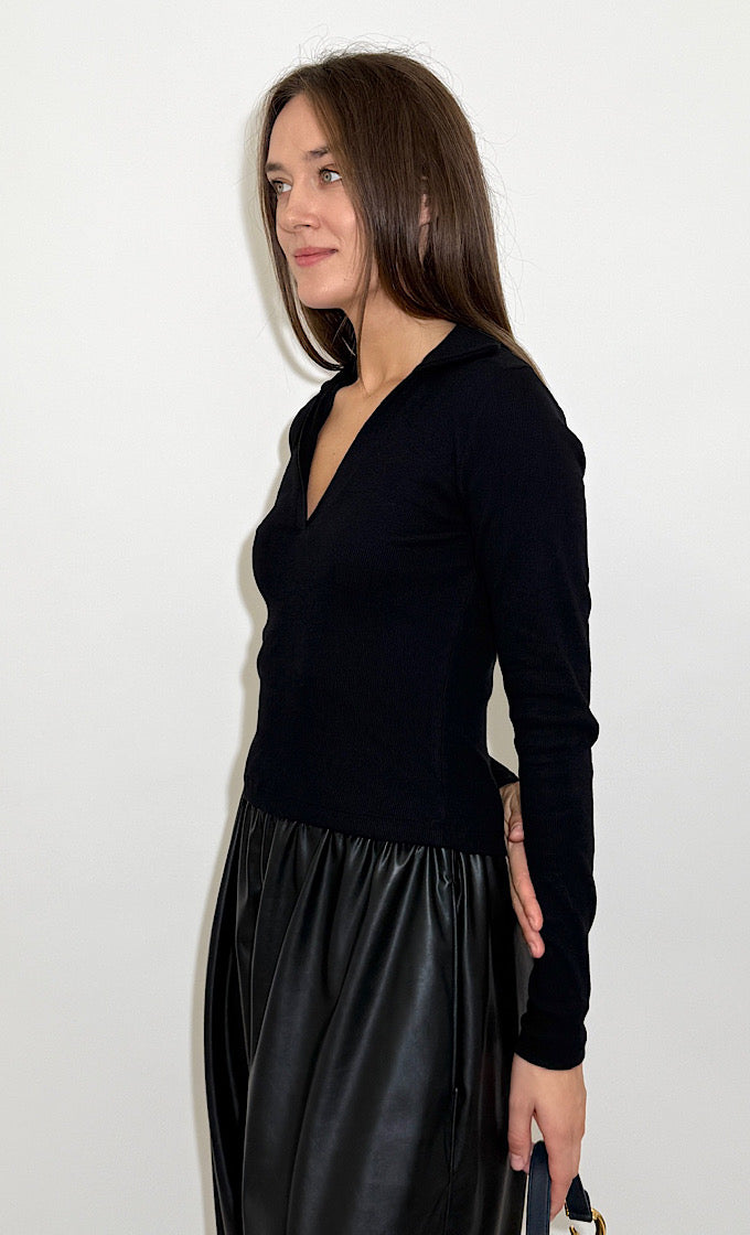 חולצת מיילס שחורה