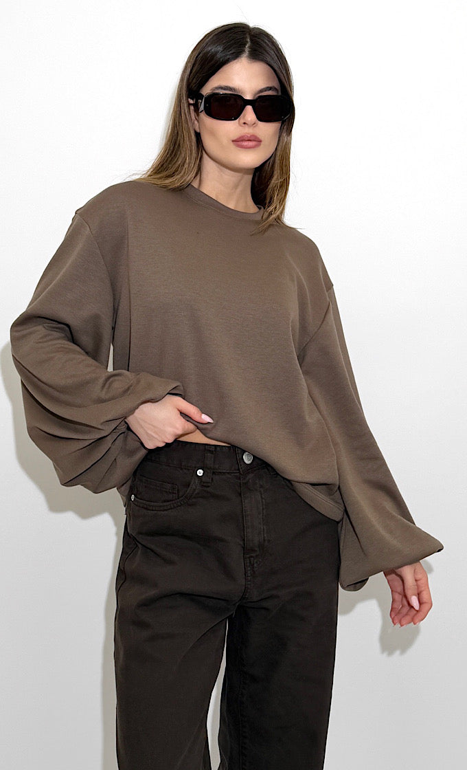 חולצת קלואי חומה