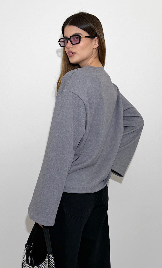 BRITNEY LIGHT GRAY SHIRT