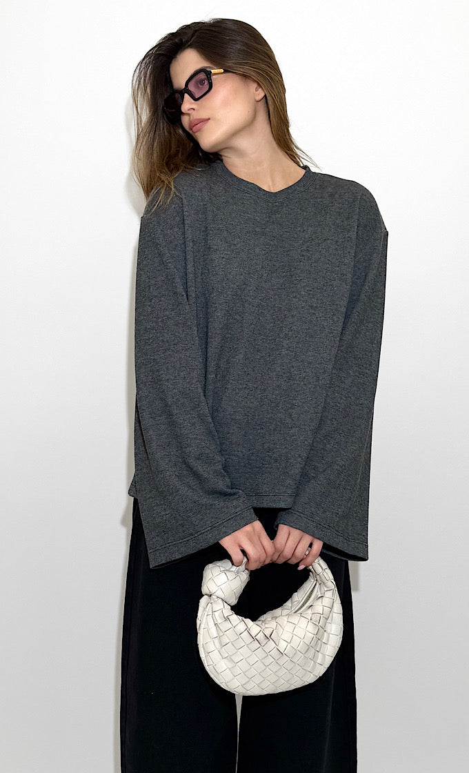 BRITNEY DARK GRAY SHIRT