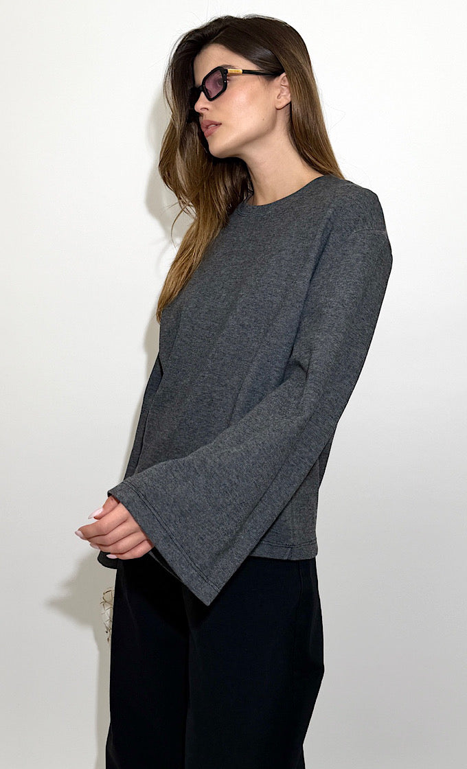 BRITNEY DARK GRAY SHIRT