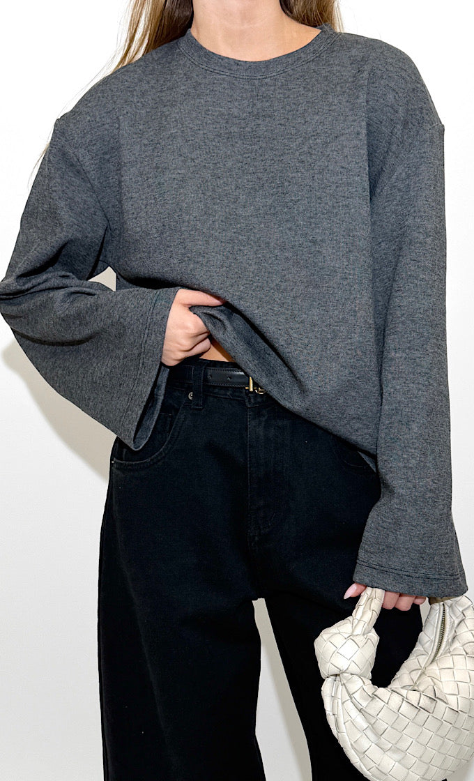 BRITNEY DARK GRAY SHIRT