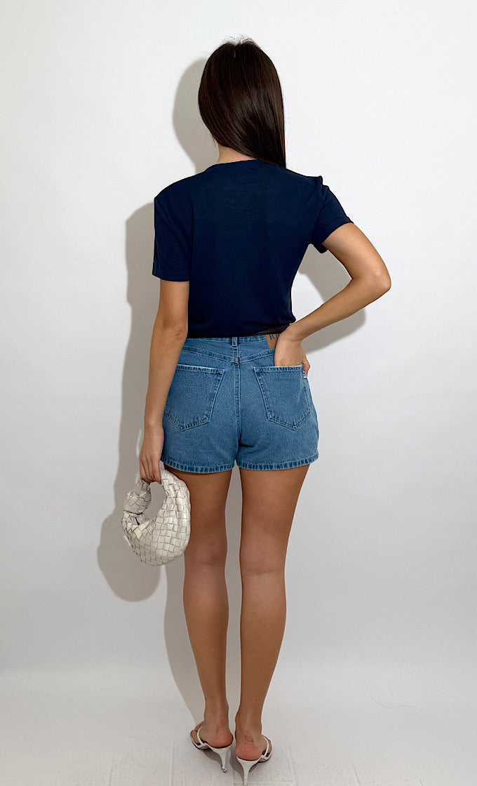 KELSEY BLUE V-NECK T-SHIRT